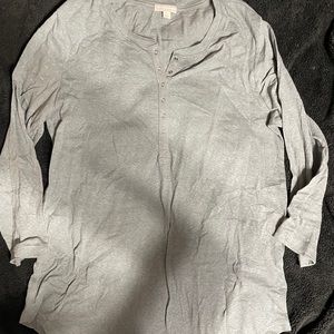 🤰Gray long sleeve Henley cotton Gap Maternity